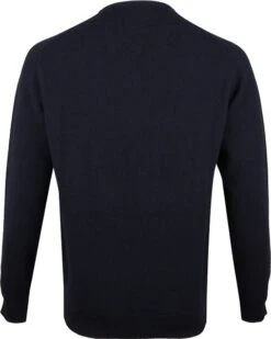 William Lockie V-Hals Lamswol Navy -Kleding Kortingswinkel 64279 4