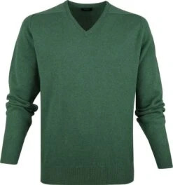 William Lockie V-Hals Lamswol Groen -Kleding Kortingswinkel 64280 1 1