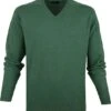 William Lockie V-Hals Lamswol Groen
