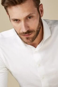 Profuomo Overhemd Japanese Knitted Wit -Kleding Kortingswinkel 65152 5 1