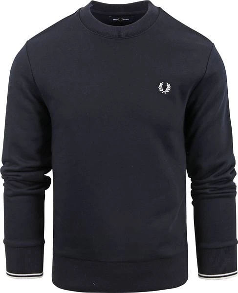 Fred Perry Sweater Logo Navy 8 Fred Perry Sweater Logo Navy - Afbeelding 6