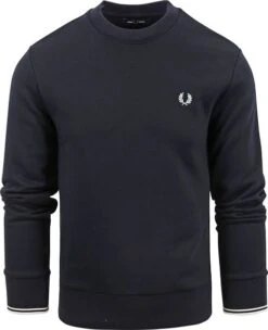Fred Perry Sweater Logo Navy