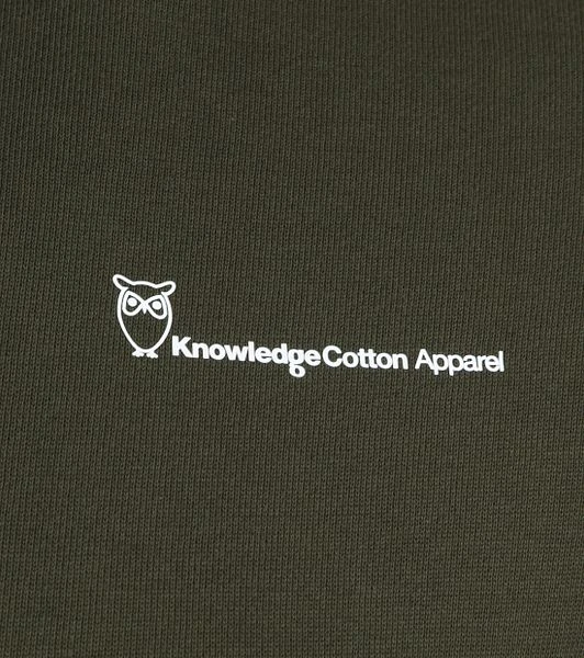 KnowledgeCotton Apparel Trui Logo Donkergroen 7 KnowledgeCotton Apparel Trui Logo Donkergroen - Afbeelding 5