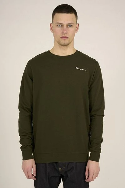 KnowledgeCotton Apparel Trui Logo Donkergroen 4 KnowledgeCotton Apparel Trui Logo Donkergroen - Afbeelding 2
