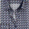 OLYMP Lvl 5 Overhemd Dessin Blauw -Kleding Kortingswinkel 67082 1
