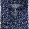 OLYMP Lvl 5 Overhemd Paisley Donkerblauw