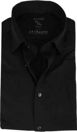OLYMP No'6 Overhemd 24/Seven Zwart -Kleding Kortingswinkel 67575 4 1