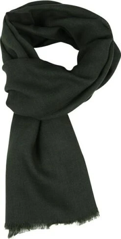 Profuomo Sjaal Wol Geweven Donkergroen -Kleding Kortingswinkel 67771 1 1