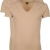 Suitable T-shirt Beige Diepe V Hals Vitaru Stretch 2-Pack -Kleding Kortingswinkel 67852 6