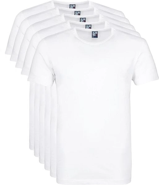 Alan Red Giftbox Derby O-Hals T-shirts Wit (5Pack) 6 Alan Red Giftbox Derby O-Hals T-shirts Wit (5Pack) - Afbeelding 4