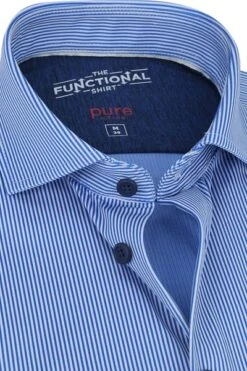 Pure Functional Overhemd Strepen Blauw 10 Pure Functional Overhemd Strepen Blauw -Kleding Kortingswinkel 67923 2