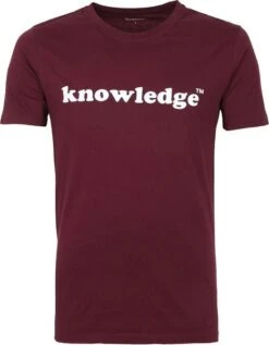KnowledgeCotton Apparel T-shirt Paars -Kleding Kortingswinkel 68049 1 1