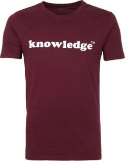 KnowledgeCotton Apparel T-shirt Paars