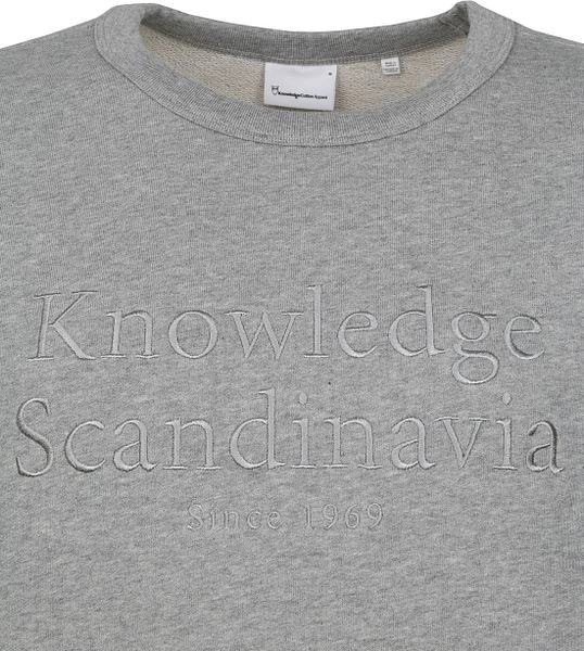 KnowledgeCotton Apparel Trui Elm Grijs 4 KnowledgeCotton Apparel Trui Elm Grijs - Afbeelding 2