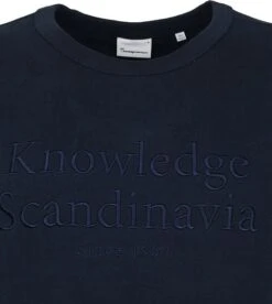 KnowledgeCotton Apparel Trui Elm Donkerblauw -Kleding Kortingswinkel 68055 6 1