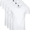 Suitable T-shirt Diepe O-hals Wit Otaru Stretch 4-Pack -Kleding Kortingswinkel 68285 1