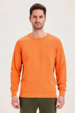 KnowledgeCotton Apparel Elm Trui Oranje 13 KnowledgeCotton Apparel Elm Trui Oranje -Kleding Kortingswinkel 68567 6