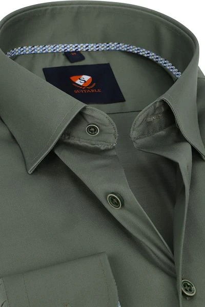 Suitable Overhemd 227-7 Groen 4 Suitable Overhemd 227-7 Groen - Afbeelding 2