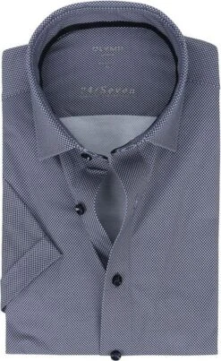OLYMP KM Overhemd Luxor 24/Seven MF Marine Blauw -Kleding Kortingswinkel 69126 1 1