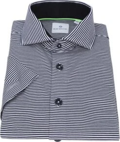 Blue Industry KM Overhemd Strepen Blauw -Kleding Kortingswinkel 69131 3