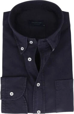 Profuomo Overhemd Garment Dyed Donkerblauw 13 Profuomo Overhemd Garment Dyed Donkerblauw -Kleding Kortingswinkel 69368 1 1