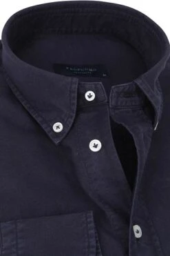 Profuomo Overhemd Garment Dyed Donkerblauw 10 Profuomo Overhemd Garment Dyed Donkerblauw -Kleding Kortingswinkel 69368 2