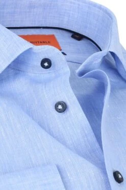 Suitable Overhemd WS Linnen Blauw -Kleding Kortingswinkel 69899 2