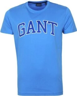 Gant T-shirt Graphic Logo Blauw 12 Gant T-shirt Graphic Logo Blauw -Kleding Kortingswinkel 69936 1 1