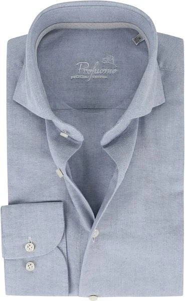 Profuomo Overhemd Recycled Cotton Blauw 6 Profuomo Overhemd Recycled Cotton Blauw - Afbeelding 4