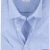 OLYMP Overhemd Luxor Korte Mouw Ruit Blauw