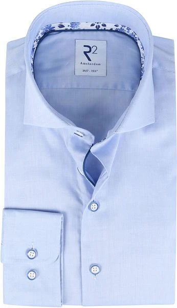 R2 Overhemd Extra Long Sleeve Blauw 3 R2 Overhemd Extra Long Sleeve Blauw