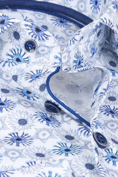 R2 Overhemd Extra Long Sleeve Fantasieprint Blauw 4 R2 Overhemd Extra Long Sleeve Fantasieprint Blauw - Afbeelding 2