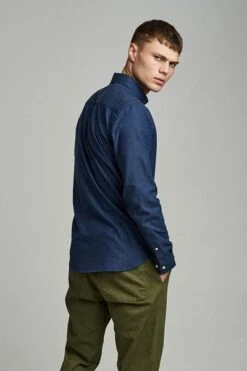 AnerkjendtÂ Overhemd Akkonrad Donkerblauw -Kleding Kortingswinkel 70318 5