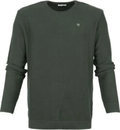 KnowledgeCotton Apparel Trui Field Donkergroen