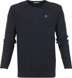 KnowledgeCotton Apparel Trui Field Donkerblauw -Kleding Kortingswinkel 70350 1 1