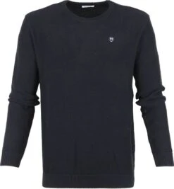KnowledgeCotton Apparel Trui Field Donkerblauw