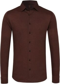 Desoto Overhemd Strijkvrij Modern Kent Bruin -Kleding Kortingswinkel 70455 6 1