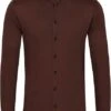 Desoto Overhemd Strijkvrij Modern Kent Bruin -Kleding Kortingswinkel 70455 6