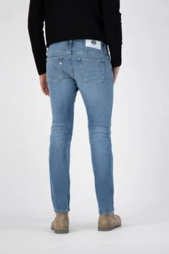 MUD Jeans Denim Slim Lassen Fan Stone Blauw -Kleding Kortingswinkel 70486 6