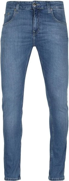 MUD Jeans Denim Slim Lassen Fan Stone Blauw