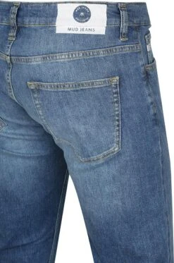 MUD Jeans Denim Regular Bryce Indigo Blauw -Kleding Kortingswinkel 70488 3
