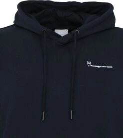 KnowledgeCotton Apparel Elm Hoodie Donkerblauw -Kleding Kortingswinkel 70537 2 1