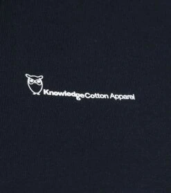 KnowledgeCotton Apparel Elm Hoodie Donkerblauw -Kleding Kortingswinkel 70537 3