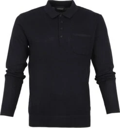 Scotch And Soda Long Sleeve Polo Donkerblauw