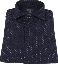 OLYMP Luxor Jersey Stretch Overhemd 24/Seven Stippen Donkerblauw 10 OLYMP Luxor Jersey Stretch Overhemd 24/Seven Stippen Donkerblauw -Kleding Kortingswinkel 70780 3