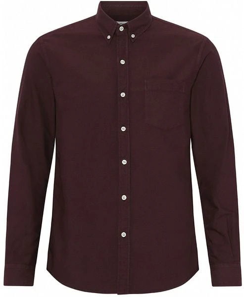 Colorful Standard Overhemd Bordeaux 5 Colorful Standard Overhemd Bordeaux - Afbeelding 3