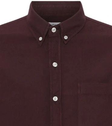 Colorful Standard Overhemd Bordeaux 6 Colorful Standard Overhemd Bordeaux - Afbeelding 4