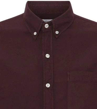 Colorful Standard Overhemd Bordeaux 4 Colorful Standard Overhemd Bordeaux - Afbeelding 2