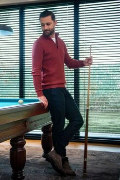 Suitable George Pullover Half Zip Roest -Kleding Kortingswinkel 71020 10