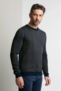 Vanguard Trui Rib Strepen Bruin -Kleding Kortingswinkel 71153 4